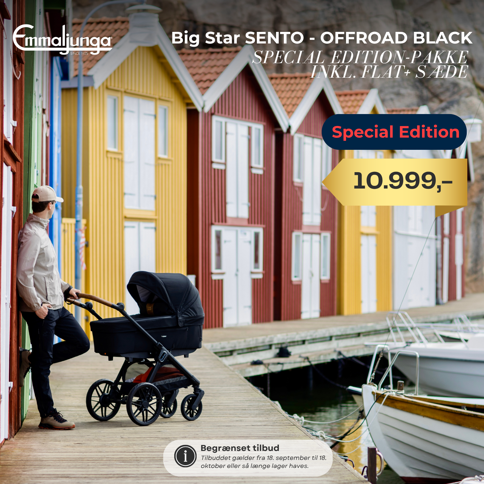 Emmaljunga Big Star SENTP Offroad Black Inkl. FLAT+ sæde3