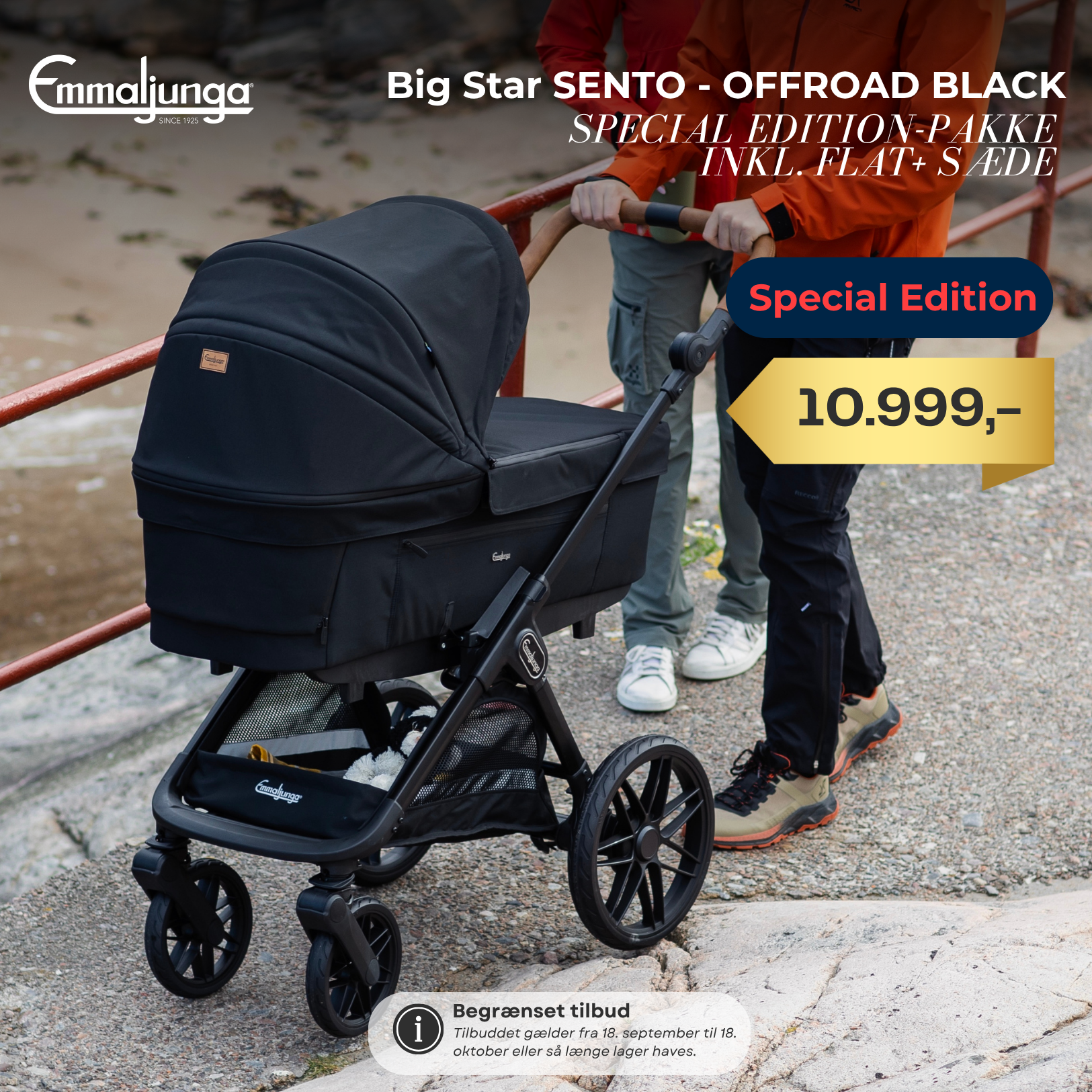 Emmaljunga Big Star SENTP Offroad Black Inkl. FLAT+ sæde4